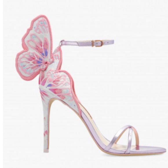 Sophia Webster Chiara embroidery sandal. Rosa metallic and Blossom pink. Sz40.5 - Picture 2 of 10